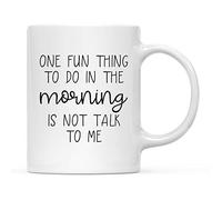 Coffee Mug Mother's Day One Fun Thing to Do in The Morning is Not Talk to Me Coloured Porcelain Coffee Mug Humous Hot Drink Cup for Coworkers Home Latte