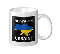 Coffee Mug No War Ukraine Milk Cup Personalised Kitchenware Ceramic Mug, for Birthday, Hot Drinks, Women, 330ml