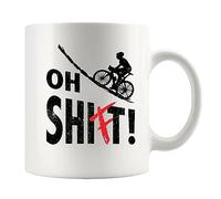 Coffee Mug Oh Shift Biker Bicycle Motorcycle Lover Cyclist Funny Tea Cup Funny Ceramic Cup Safe Work Mug for Teacher Anyone Kitchen Accessories 330ML