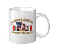 Coffee Mug Operation Iraqi Freedom Combat Wounded Work Mug Premium Tea Cup Novel Ceramic Cup for Work Office Birthday 330Ml