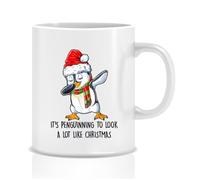 Coffee Mug Penguin Christmas Tea Cup Decorations Work Mug Premium Ceramic Cup for Anyone Work Birthday 330Ml