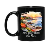 Coffee Mug Personalized Acadia National Park Black for 330ML