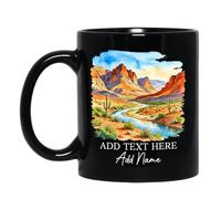 Coffee Mug Personalized Big Bend National Park Black for 330ML