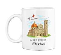 Coffee Mug Personalized Florence Cathedral White Tea Cup for Work 330ML