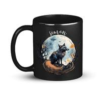 Coffee Mug Personalized Fox At Moonlight Tea Cup Funny Ceramic Cup Novel Ceramic Mugs for Kitchenware Work Office 330ML