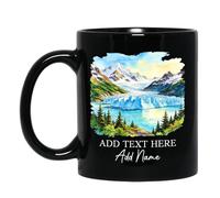 Coffee Mug Personalized Glacier Bay National Park Black for 330ML