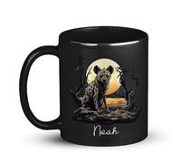 Coffee Mug Personalized Hyena Moonlight Personalised Mug Decorations Tea Cup Funny Ceramic Cup for Kitchenware Work Office 330ML