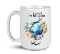 Coffee Mug Personalized I Get Paid to Get High Ceramic Cup Funny Tea Cup Premium Personalised Mug for Anyone Kitchenware Office 330ML