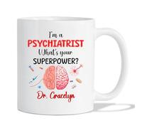 Coffee Mug Personalized I'm A Psychiatrist What's Your Power for 330ML