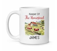 Coffee Mug Personalized Keeper of The Homestead Personalised Mug Decorations Tea Cup Novel Ceramic Mugs for Office Kitchenware Anyone 330ML