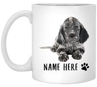 Coffee Mug Personalized Name English Setter Grey,Custom Text Ceramic Cup Funny Tea Cup Novel Ceramic Mugs for Anyone Birthday Men Women