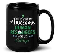 Coffee Mug Personalized Name This is What an Awesome Human Resources Looks Like Ceramic Cup Decorations Work Mug Novel Ceramic Mugs for Birthday Office Anyone 330Ml