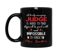 Coffee Mug Personalized Retired Judge Black Personalised Mug for 330ML