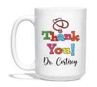 Coffee Mug Personalized Thank You Doctor White Ceramic Cup for 330ML
