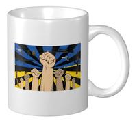 Coffee Mug Protest Against The War in Ukraine Drinking Cup Funny Novelty Porcelain Mug, for Household, Tea, Work, 330ml