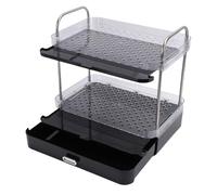Coffee Mug Rack Durable and Stylish 2 Tier Coffee Station Organizer for Home 13.0x8.7x12.2in (Black)
