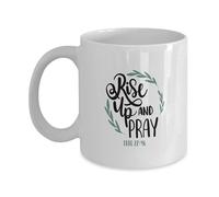 Coffee Mug Rise Up and Pray Jesus Personalised Mug Premium Ceramic Mugs Funny Tea Cup for Kitchenware Anyone Office 330ML