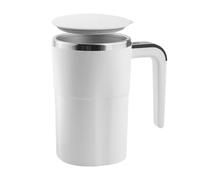 Coffee Mug, Self Stirring Cup with Electric Motor, Rechargeable Stirrer for Drinks, Stainless Steel Design, 1-Button Feature, Kitchen Tool, Beverage Accessory for Milk 12oz 3.15x3.15x5.43inch