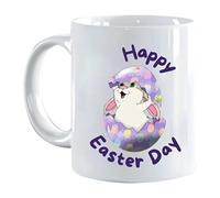 Coffee Mug Set Mug Easter Bunny Mugs 325ml Colorful Holiday Funny Ceramic Mugs Easter Party Cups for Home School Table Centerpieces (A, 9. 5X8. 2X8. 2cm)