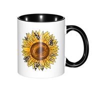 Coffee Mug Sunflower Love Hope Peace Glossy Finish Birthday Print Mug Novelty Friends Ceramic Tea Cup 11Oz