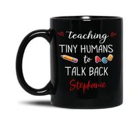 Coffee Mug Teaching Tiny Humans to Talk Back Ceramic Tea Cup Fine Patterns Coffee Cups Multicoloured Tea Mug for Birthday Gifts Presents Office Gifts 330 Ml