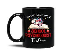 Coffee Mug The World's Best School Psychologist Ceramic Mugs Coloured Tea Mug Funny Coffee Cups for Presents Birthday Gifts Home 330 Ml