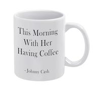 Coffee Mug This Morning with Her Having Coffee Mug Funny Coffee Mug,Man Cave Prints,The Best Gift for Colleagues, Parents, and Grandparents, 110z Men and Women