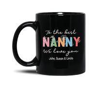 Coffee Mug to The Best Nanny We Love You Ceramic Tea Cup Coloured Coffee Cups Smooth Tea Mug for Presents Birthday Gifts Boy 330 Ml