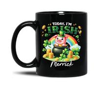 Coffee Mug Today I'm Irish Ceramic Mugs Novelty Work Mugs Multicoloured Tea Mug for Home Office Gifts Kitchen 330 Ml