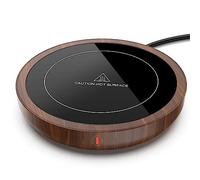 Coffee Mug Warmer, 50W Coffee Cup Warmer with 3 Temperature Settings (105℉-180℉) and 4 Hours Auto Shutt-Off Function for Office Home Desk Use, for Keep Coffee Tea Milk Hot.(Wooden Color)