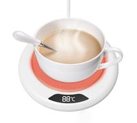 Coffee Mug Warmer, Coffee Cup Warmer for Desk Auto Shut Off, Electric Coffee Warmer for Desk with 3-Temp Setting & 1-12H Timer, Smart Electric Beverage Warmer for Coffee, Tea, Water, Milk (White)