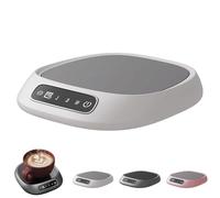 Coffee Mug Warmer, Electric Coffee-Cup Warmer Screen Touch, Rechargeable MugWarmer, Three Adjustable Electric Drink Cup Heater for Chocolate Tea Hots Cocoa, Kitchen Accessories (White)