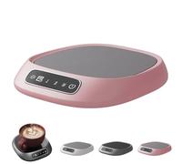 Coffee Mug Warmer, Electric Coffee-Cup Warmer Screen Touch, Rechargeable MugWarmer, Three Adjustable Electric Drink Cup Heater for Chocolate Tea Hots Cocoa, Kitchen Accessories (Pink)