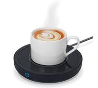 Coffee Mug Warmer, Electric Cup Warmer Smart Hot Plate Warmer Up to 80℃ for Desk,Coffee Warmers with Auto Shut Off & 3 Temperature Settings for Heating Coffee,Tea,Milk,Cocoa (Black, No Mug)