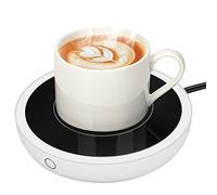 Coffee Mug Warmer, Electric Cup Warmer Smart Hot Plate Warmer Up to 80℃ for Desk,Coffee Warmers with Auto Shut Off & 3 Temperature Settings for Heating Coffee,Tea,Milk,Cocoa (White, No Mug)