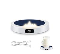 Coffee Mug Warmer, Electric Quick Heating Auto-Shut Off Cup Warmer with 3 Temperature & Aluminum Metal Panel for Home& Office Desk
