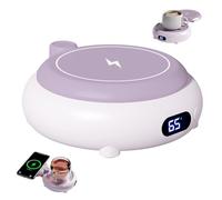 Coffee Mug Warmer for Desk, 3 Heating Setting 2-in-1 Rechargeable Mug Warmer & Phone Chargers Timing Coffee Heater for Home Office