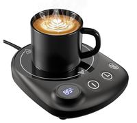Coffee Mug Warmer, MQUPIN Mug Warmer for Desk 4 Temperature Settings (55℃/65℃/75℃/85℃), 1-12 Hour Timer Cup Warmer with 8 Hour Auto Shut Off, Smart Mug Warmer for Desk Coffee Milk Tea Cocoa(black)