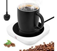 Coffee Mug Warmer, Mug Warmer for Desk, Cup Warmer with 3 Temperature Settings, Electric Beverage Warmer, 4H Auto Shut-Off, Candle & Tea & Coffee & Milk Warmer for Office Home Desk Use (UK Plug)