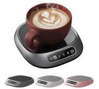 Coffee Mug Warmer, Rechargeable Mug Warmer Cordless, Coffee Cup Warmers for Desk, Three Adjustable Electric Drink Cup Heater for Chocolate Tea Hot Cocoa, Desk Beverage Companion (Black)