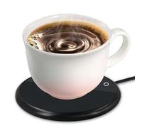 Coffee Mug Warmer USB for Desk Tea Coffee Milk Cups Mugs Smart Electric Beverage Warmer Coaster Drink Mug Cup with LED Backlit Display for Home Office Heat Plate USB Heating (Black)