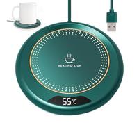 Coffee Mug Warmer USB Smart Beverage Heated Coaster 8H Auto Shut-Off with 3 Temperature 55 65 75 ℃ Settings Electric Touch Control LED Display Cup Warmer Pad for Dad Mom Desk Tea Milk Gifts