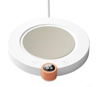 Coffee Mug Warmer with 3 Settings (131℉-167℉), Auto Shut-Off, Non-Slip Base & Compatibility for Ceramic, Glass, Stain(White)
