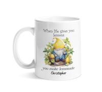 Coffee Mug When Life Gives You Lemons, You Make Lemonade Mug 330Ml | Drinking Cup Porcelain With Handle Travel Mug for Work Gift Workplace