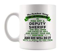Coffee Mug Women Piss Off Deputy Sheriff for Woman Girl Mom Mother Day Best Manager Boss Police Officer Policeman Cop Constable Slop Sheriffs Tea Cup Funny Ceramic Mugs for 330ML