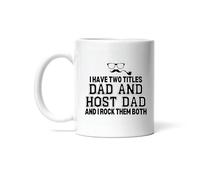 Coffee Mugs 330Ml, Foreign Host Family Dad Father Exchange Student Printed Porcelain Cup Novelty Custom Mug for Tea Office Men