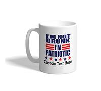Coffee Mugs 4Th of July America Holiday I'm Not Coffee Mug Mulled Drinks | 330ml Tea Mug Unique Porcelain Mug for Sister Kitchen Friends