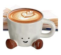Coffee Mugs Ceramic - Novelty Teas Cup, Cute Decorative Coffee Beverage | Funny Tea Mug Footed, Tea Mug Cool Hot, Chocolate Container for Men Women Desk Ornament Home Birthday School Use