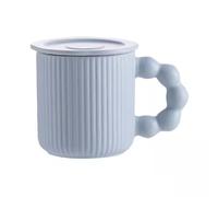 Coffee Mugs，Coffee Cups 12 Oz Ceramic Mug, Japanese Breakfast Cup with Handle, Suitable for Cappuccino Cocoa Latte Milk and Tea Bags(Blue)(Blue)