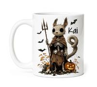 Coffee Mugs Cool Drinking Cups Squirrel Skeleton Wildlife Halloween Animal Novelty Tea Mugs for Tea Colleague Celebration 330Ml